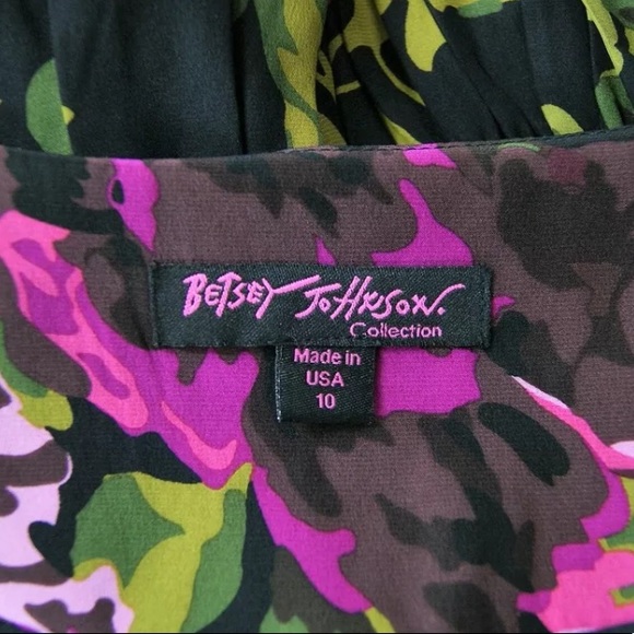 ❌SOLD❌Betsey Johnson Collection Floral Silk Dress - Picture 6 of 8